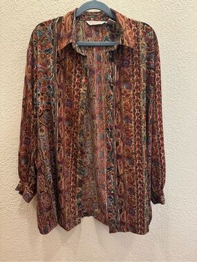 Vintage Martinique Multicolor Paisley Button-Down Shirt